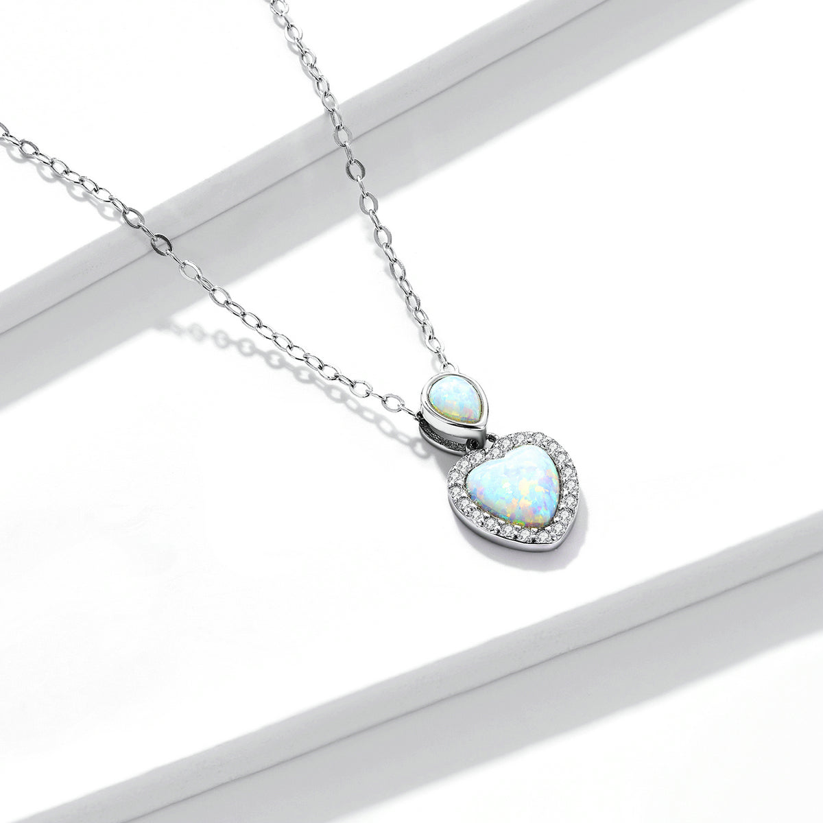 Collana "Doppio Cuore di Opale" 💙