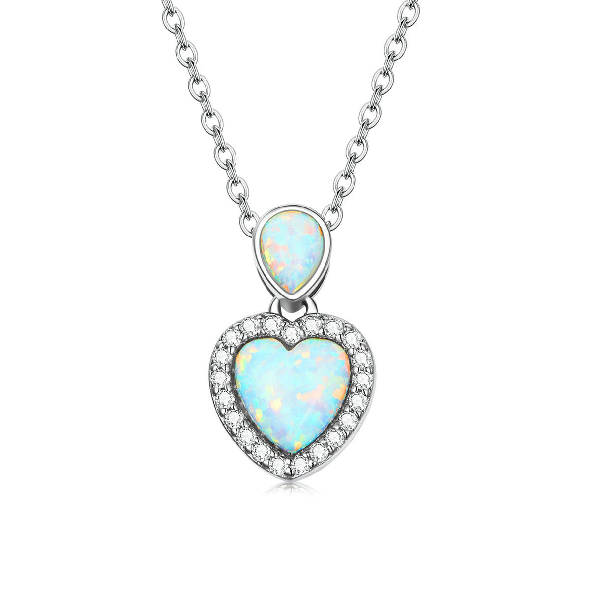 Collana "Doppio Cuore di Opale" 💙