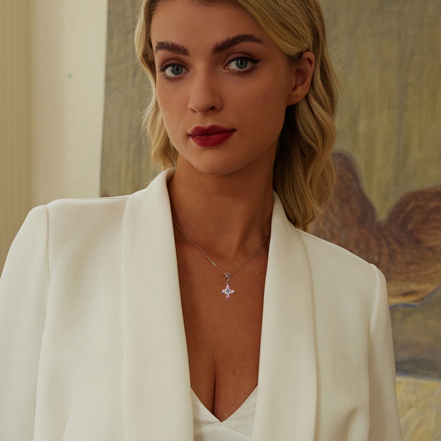 Charm "Croce Rosa" 🌸✨