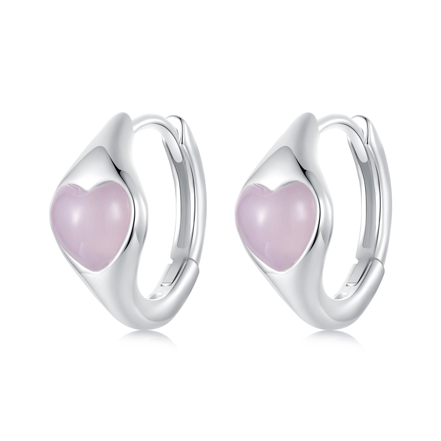 Orecchini "Cuore di Quarzo Rosa" 💗