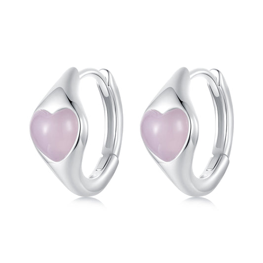 Orecchini "Cuore di Quarzo Rosa" 💗