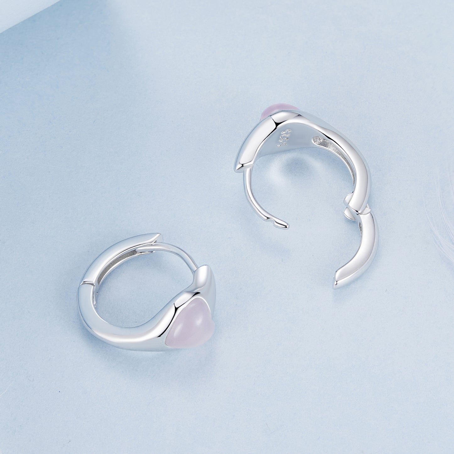 Orecchini "Cuore di Quarzo Rosa" 💗