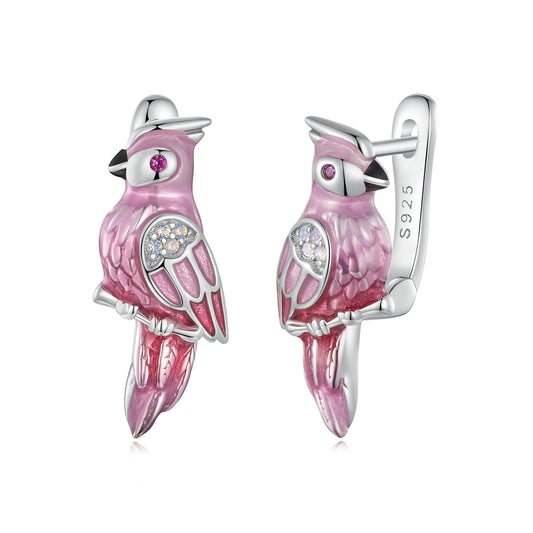 Orecchini "Pappagallo Rosa" 🦜