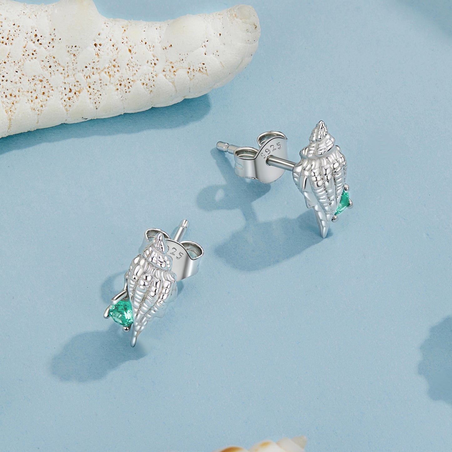 Orecchini "Conchiglia di Smeraldo" 🐚