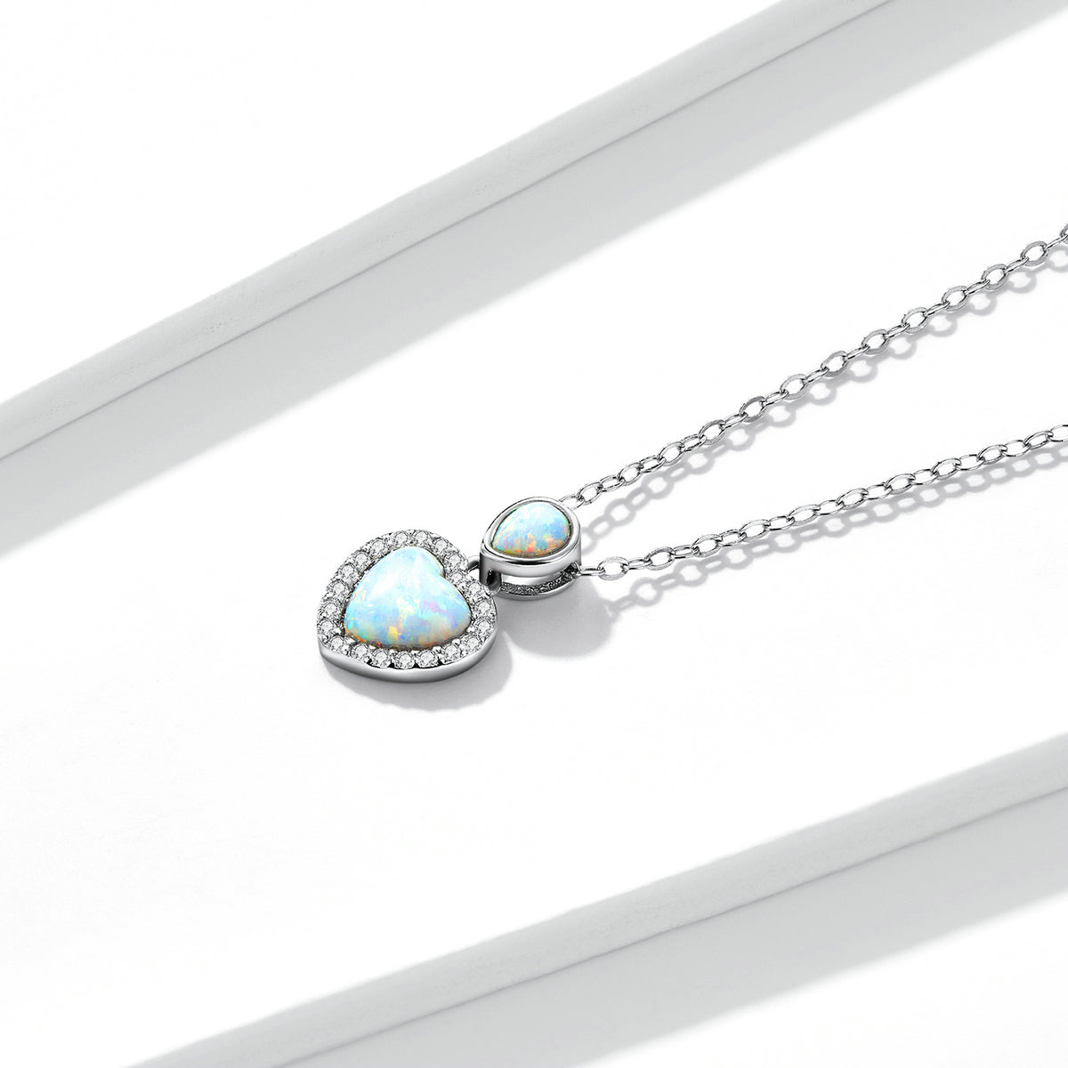 Collana "Doppio Cuore di Opale" 💙