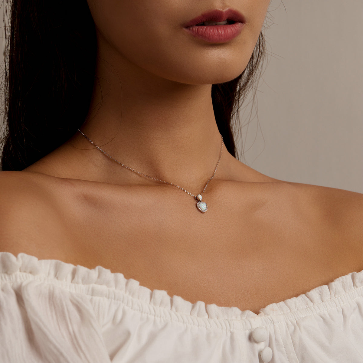 Collana "Doppio Cuore di Opale" 💙