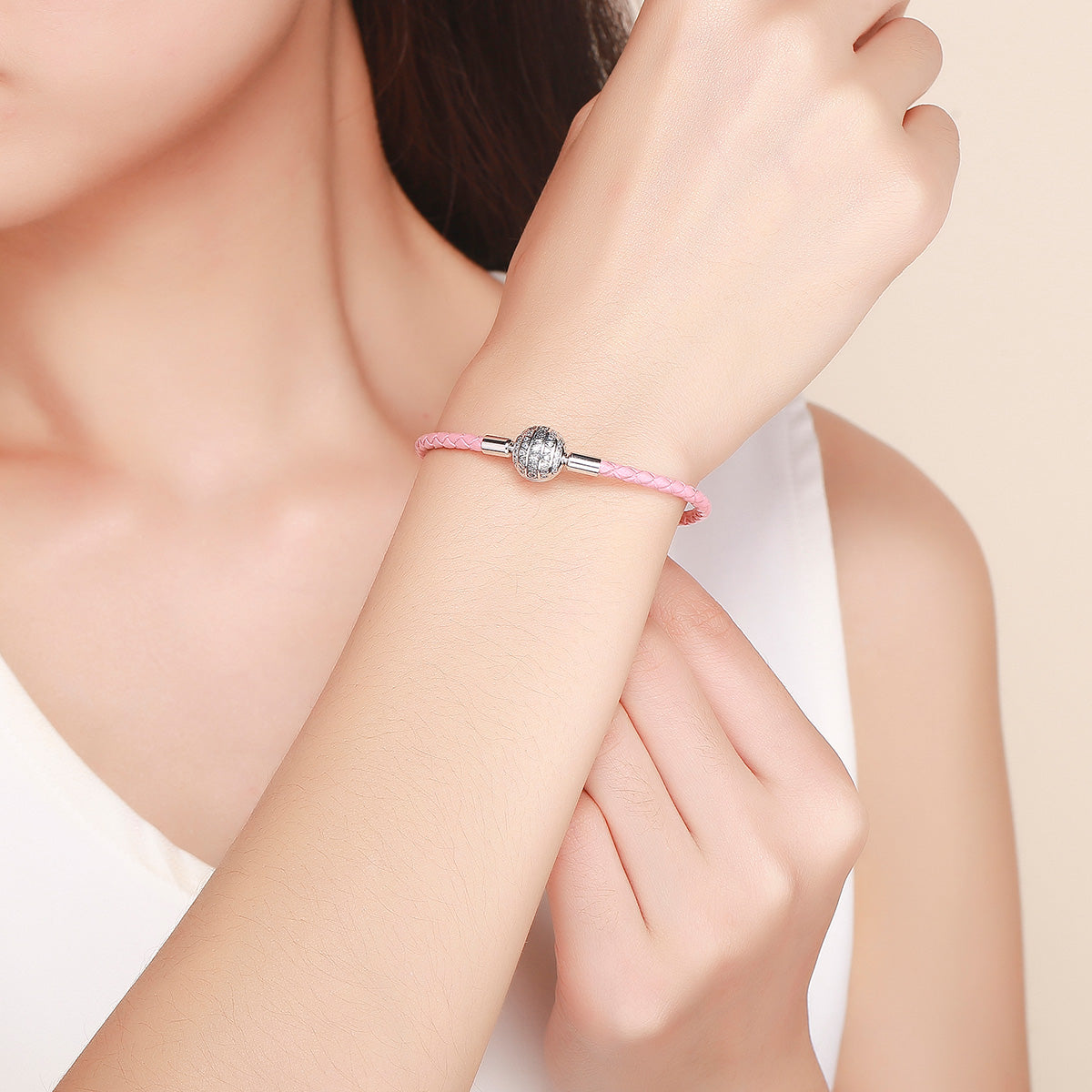 Bracciale "Sfera rosa" 💖