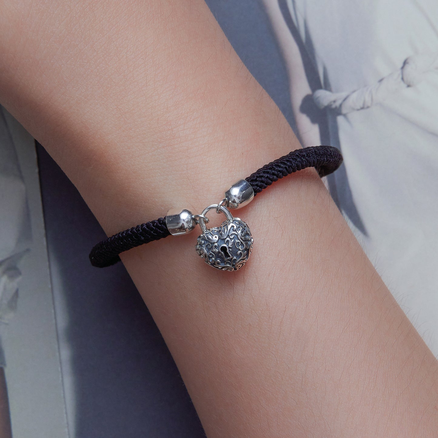 Bracciale "Cuore Nero" 🖤🔐